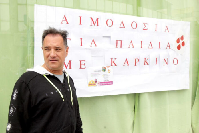Άδωνις Γεωργιάδης: Πρόσφερε αίμα για παιδιά με καρκίνο στην εκδήλωση του «Όραμα Ελπίδας»