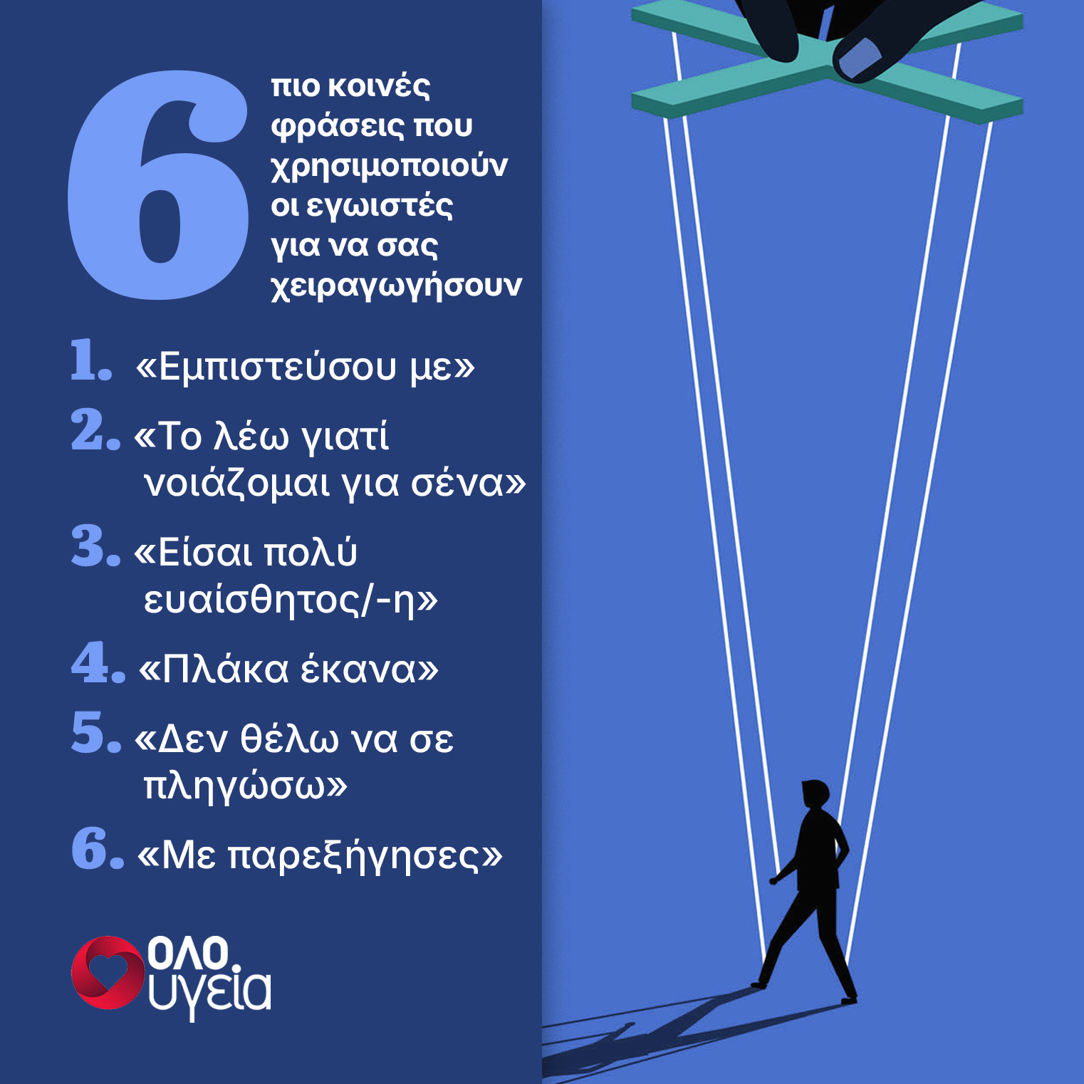 Οι 6 φράσεις που χρησιμοποιούν οι εγωιστές για να σας χειραγωγήσουν
